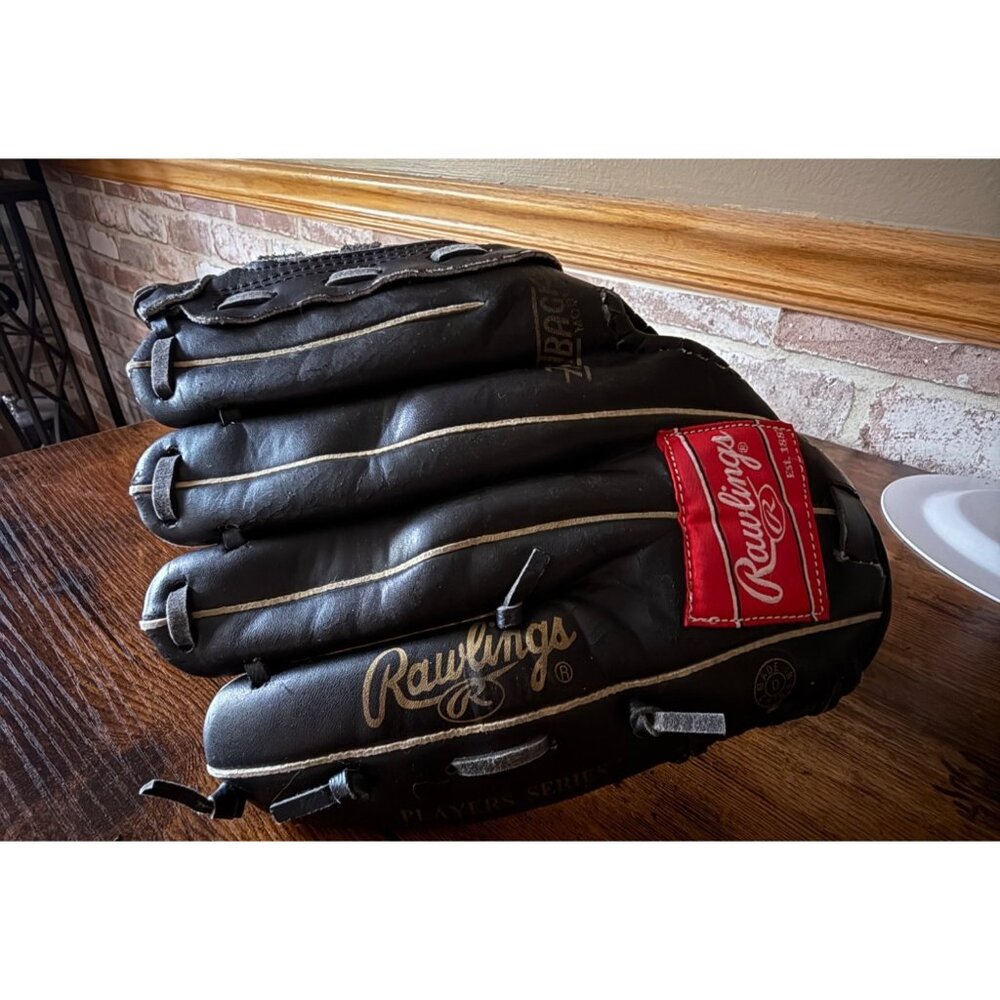 Rawlings Black Leather Baseball Glove The Field Model Handmade Adult Size